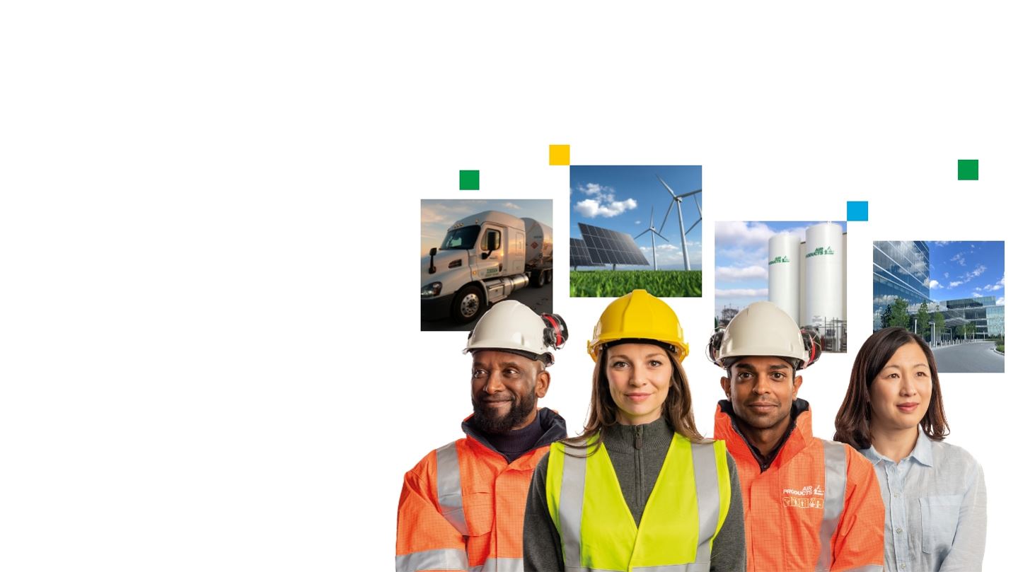 Diverse group of employees in engineering, construction and procurement roles