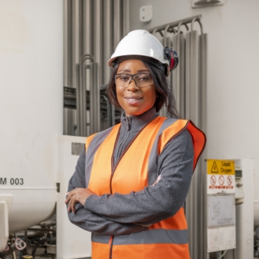 Female plant operator