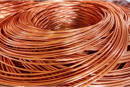 a spool of copper piping