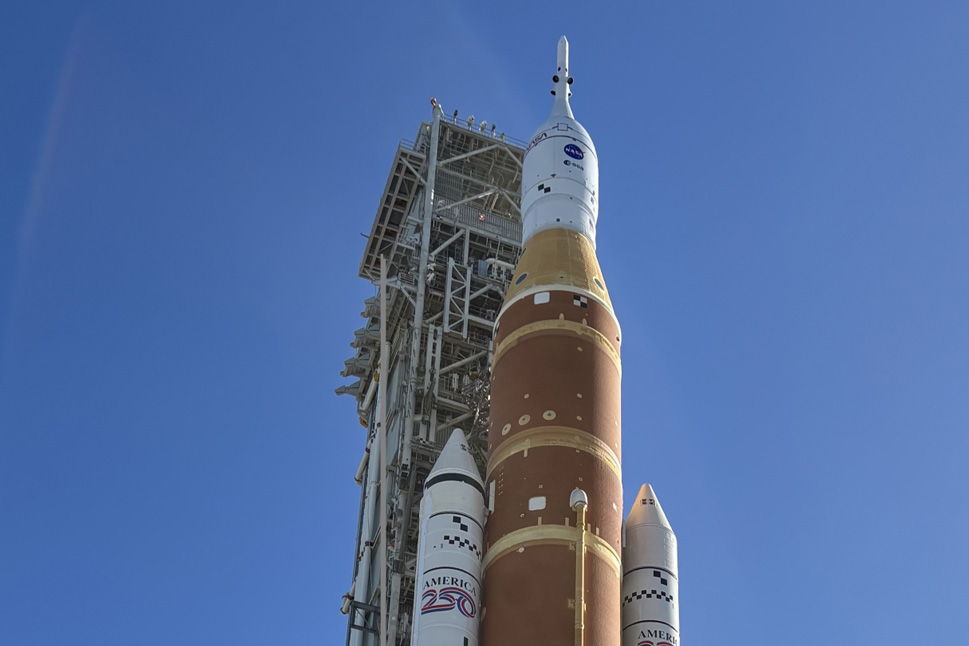 NASA's Artemis II space rocket on launch pad
